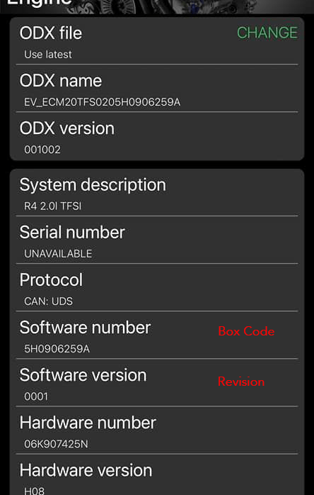 Box Code в OBDeleven
