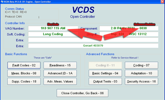 Box Code в VCDS